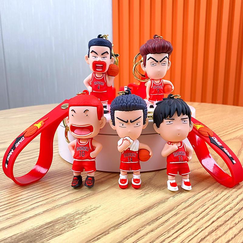 Slam Dunk Anime Keychains Sakuragi Hanamichi Cute Pendant Keyrings Ornaments Accessories Jewelry for Birthday Gifts