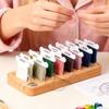 Хранение вышивальных ниток 15-слотовый деревянный держатель для катушек Магнитный держатель для бобинок с нитками Для любителей квилтинга художников домашнего рукоделия