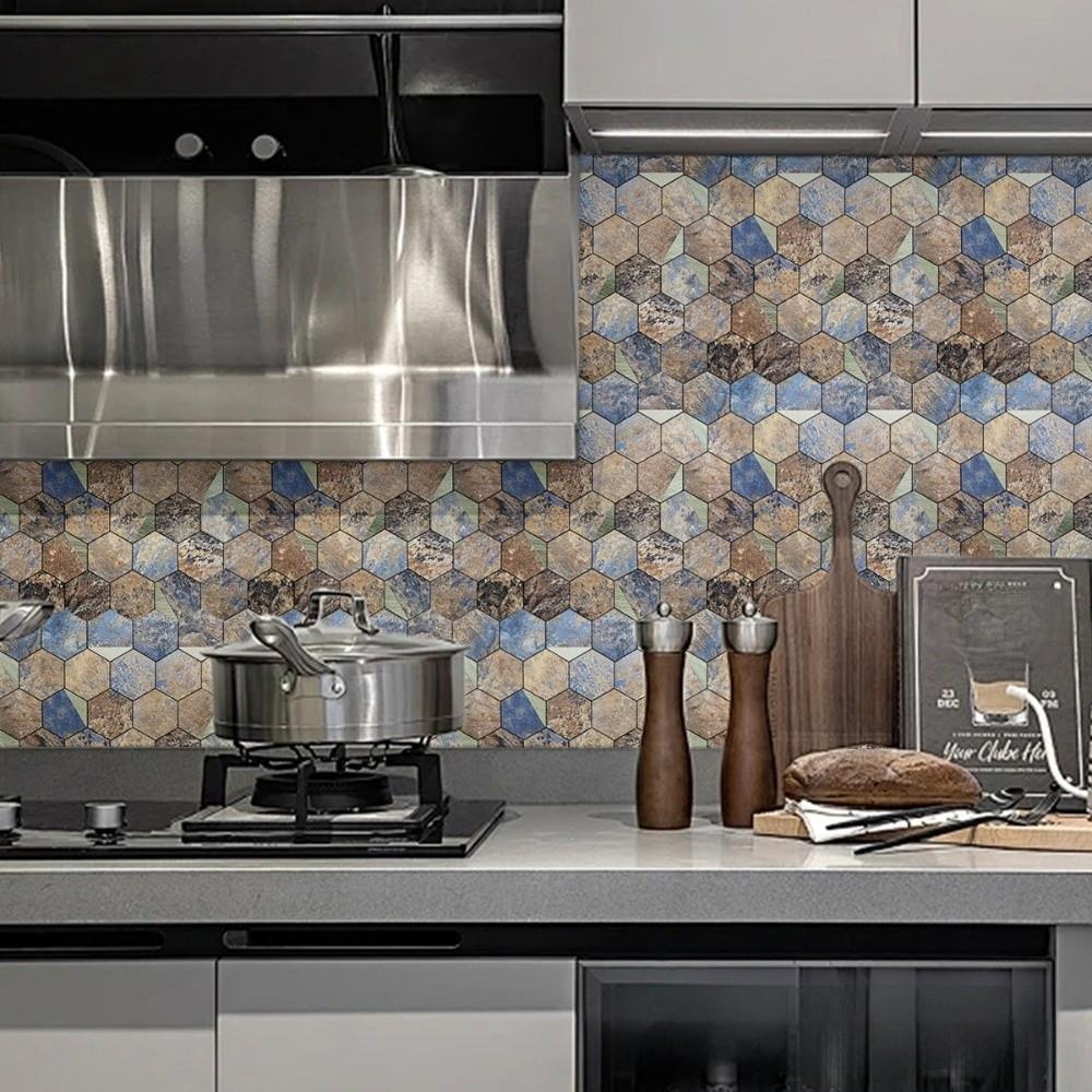 Self-adhesive 3D Stereo Wall Stickers Waterproof Brick Design Backsplash Wall Decals Moisture-proof Oil Proof