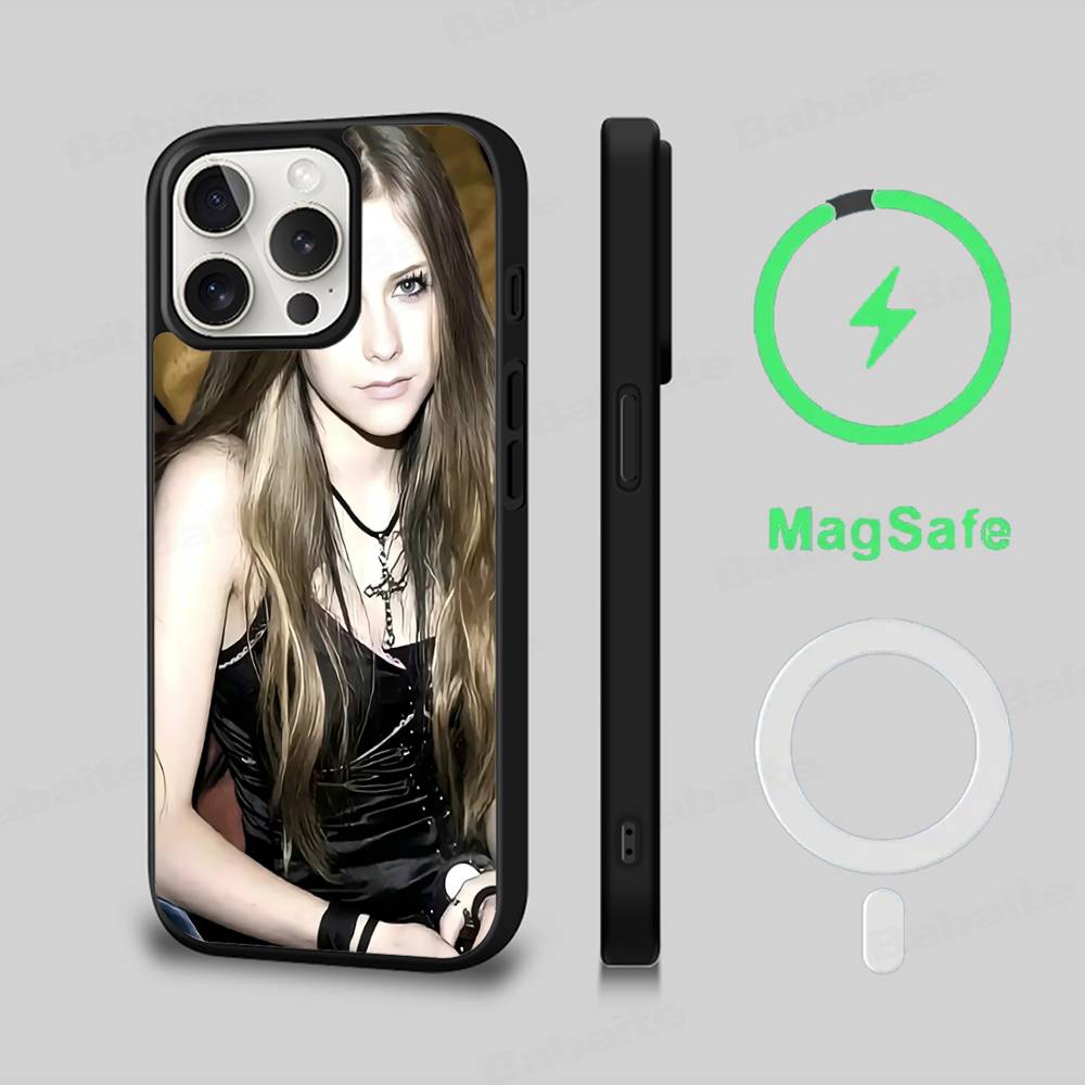 A-Avril Ramona Lavigne Phone Case Magnetic Case For IPhone 16 14 13 12 11 15 Pro Max Plus For Magsafe Wireless Charge Cover