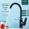 All-Copper Pull-Out Kitchen Faucet with Hot/Cold Switch - Splash-Proof Vegetable Basin Sink