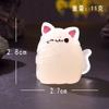 7Pcs/set Cartoon Halloween Ornaments Luminous Ghost Animal Minaitures Micro Landscape Diy Resin Crafts