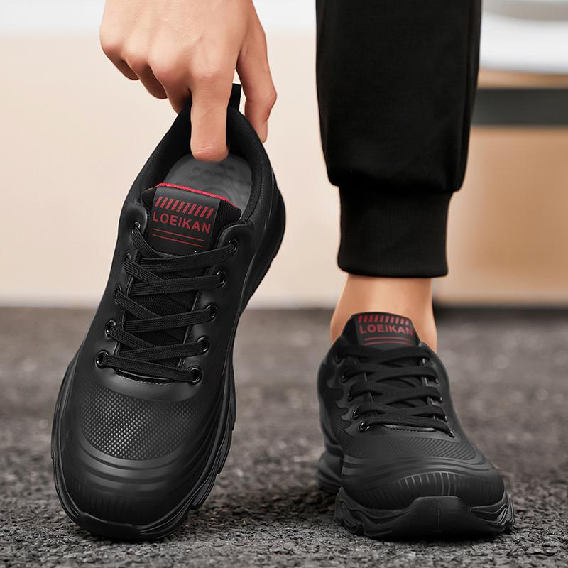 Мужская спортивная обувь, кроссовки для бега, студенческие кроссовки, черные кроссовки для ходьбы, большие размеры