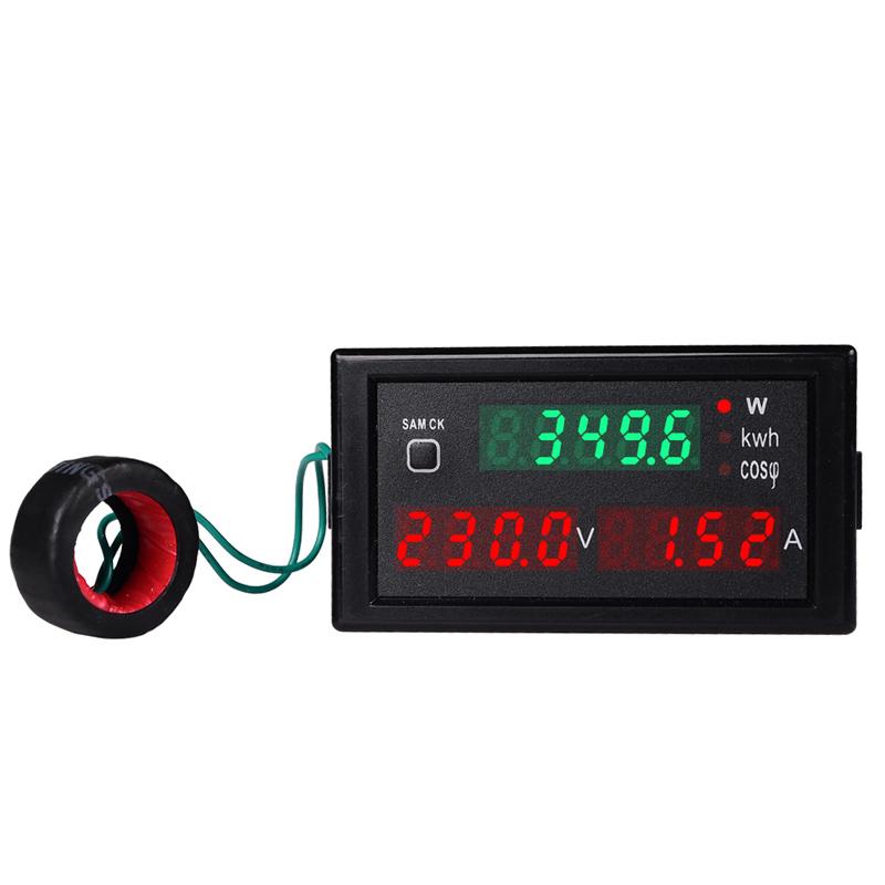 220V 380V 100A AC Electric Display Voltage Current Active Power Factors KWH Voltmeter Ammeter Panel Meter Energy Wattmeter Reset