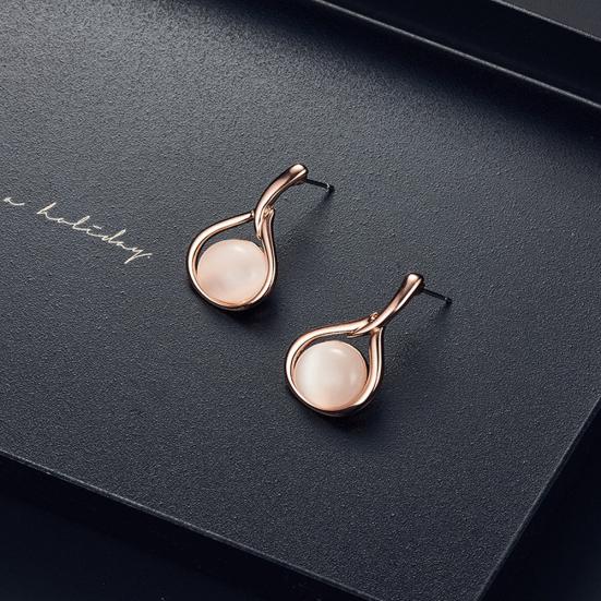 Женщины круглой формы из искусственного опала кулон ожерелье серьги-гвоздики серьги комплект ювелирных изделий подарок