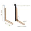Wooden Over The Door Hanger 6 Slots Hanging Coat Rack New Clothes Drying Rack  for Travel