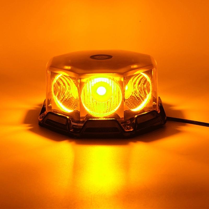 COB LED Rooftop Strobe Beacon Lights Magnetic Base Safety Warning Light Emergency Construction Vehicles Trucks Postal Mail Cars
