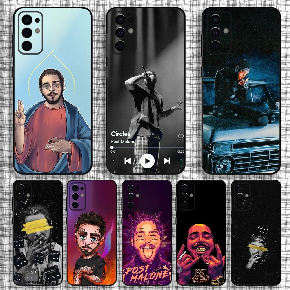 Post M-Malone Singer Phone Case For Samsung S24,S21,S22,S23,S30,Ultra,S20,Plus,Fe,Lite,Note,10,9,5G Black Soft Cover