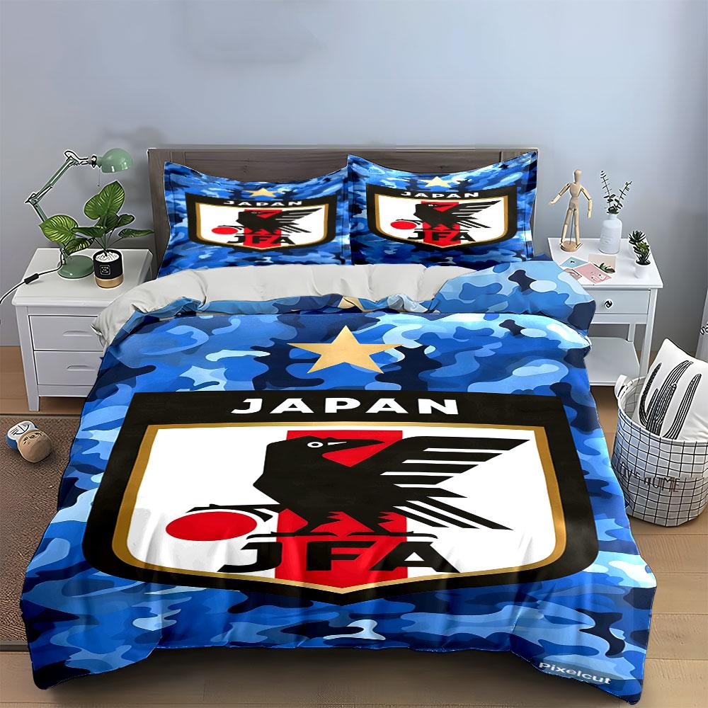 Blue camouflage with bird. Bedding sets Duvet cover sets Duvet covers Pillowcases(1 * Duvet Cover 2 * Pillowcases without duvet insert)