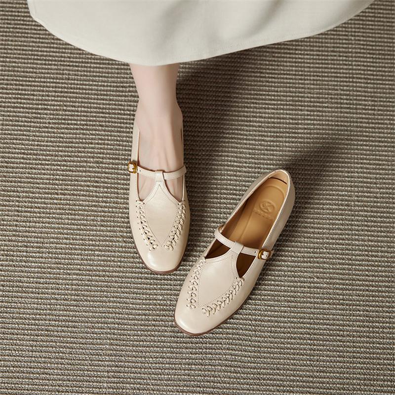 Мода Новая Весна/осень Натуральная кожа Женская обувь Туфли Мэри Джейн Туфли с круглым носком для женщин Модная пряжка на ремне Низкий каблук Женские туфли-лодочки