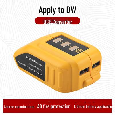 USB-коннектор-переходник DEWALT Dewei для зарядки литиевых аккумуляторов 10,8/18 В.