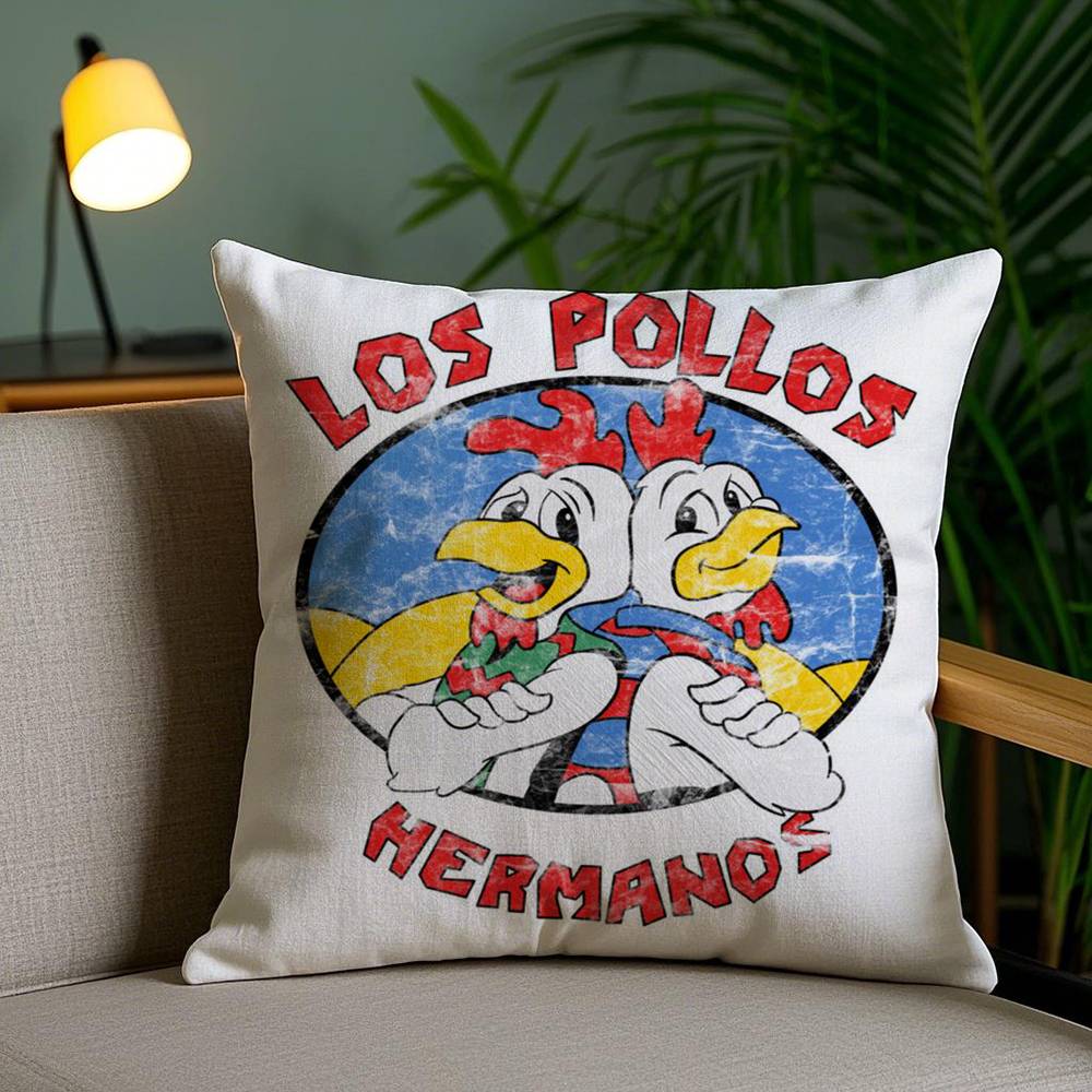 Los Pollos Hermanos Pillow Case Office Sofa Dorm Chair Back Short Plush Double-sided Printing Home Cushion Cover