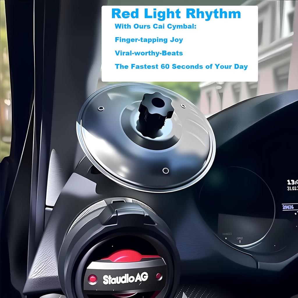 2 Pack Car Cymbal Air Vent, Mini Car Crash Cymbals for Car Dashboard, Mini Car Drum and Cymbal Style Vent Clip for Fun Driving, Drummer Music Lovers