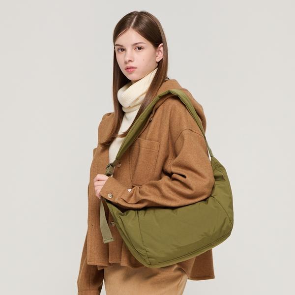 Basic Wide Webing Shoulder Bag (Khaki), RD23D22KHF0-7000026026
