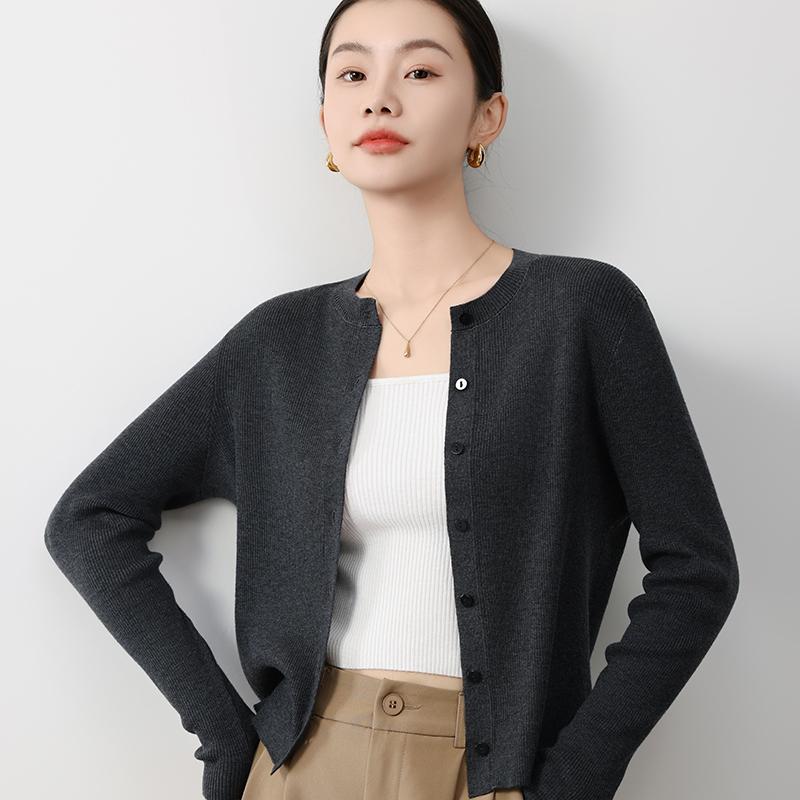 Женский легкий кардиган из 50% шерсти и 50% шелка Mulberry — универсальный трикотаж на все 4 сезона для комфорта и стиля в любое время года