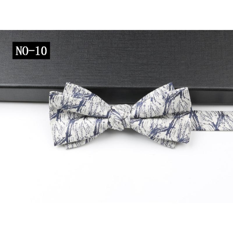 Деловой галстук-бабочка Мужская рубашка Костюм Джентльмен Узор Высококлассный Свадебный Ведущий Банкетный Бант