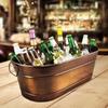 Ice Bucket Beer Tub Sturdy Lightweight with Carry Handles Beverage Metal for Dining