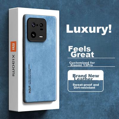Чехол для телефона Xiaomi 13 Pro, Защитный чехол для Xiaomi 13 Pro, Улучшенный матовый силиконовый чехол с покрытием под кожу, Полная защита объектива - Коралловый синий