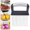 Onion Holder Slicer for Easy Slicing Storage Stainless Steel Onion Cutter for Tomatoes