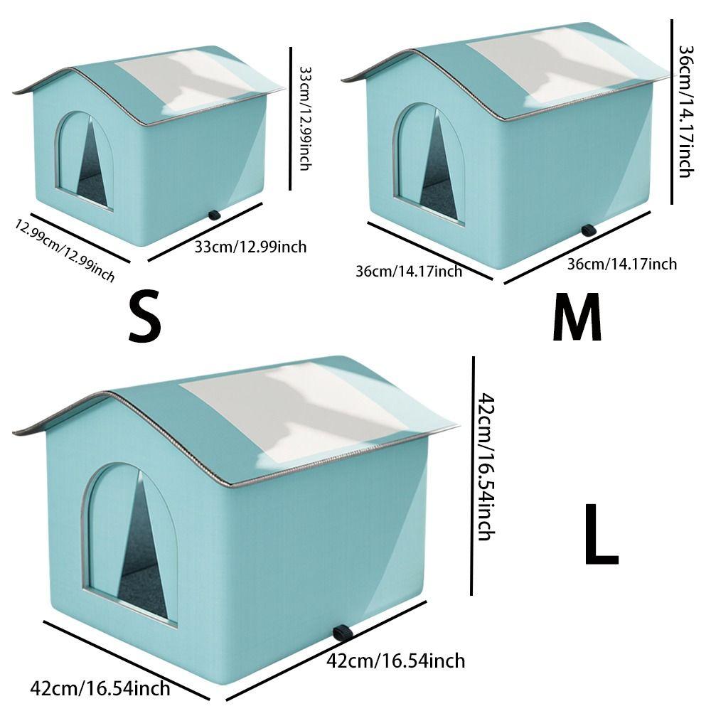 Waterproof Insulated Cat House Foldable Outdoor Pet Tent Feral Cat Shelter Four Seasons