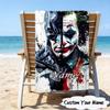 1PC Custom Name Beach Towel Bat City Hero Artwork Beach Towel, Suitable for Camping, Travel, Beach Accessories, Super Absorbent, Family Gift