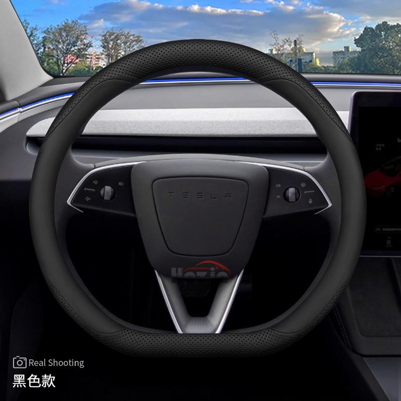 Кожаный чехол на руль автомобиля для Tesla Model Y 3 Juniper Zunifer 2025 2026 Аксессуары
