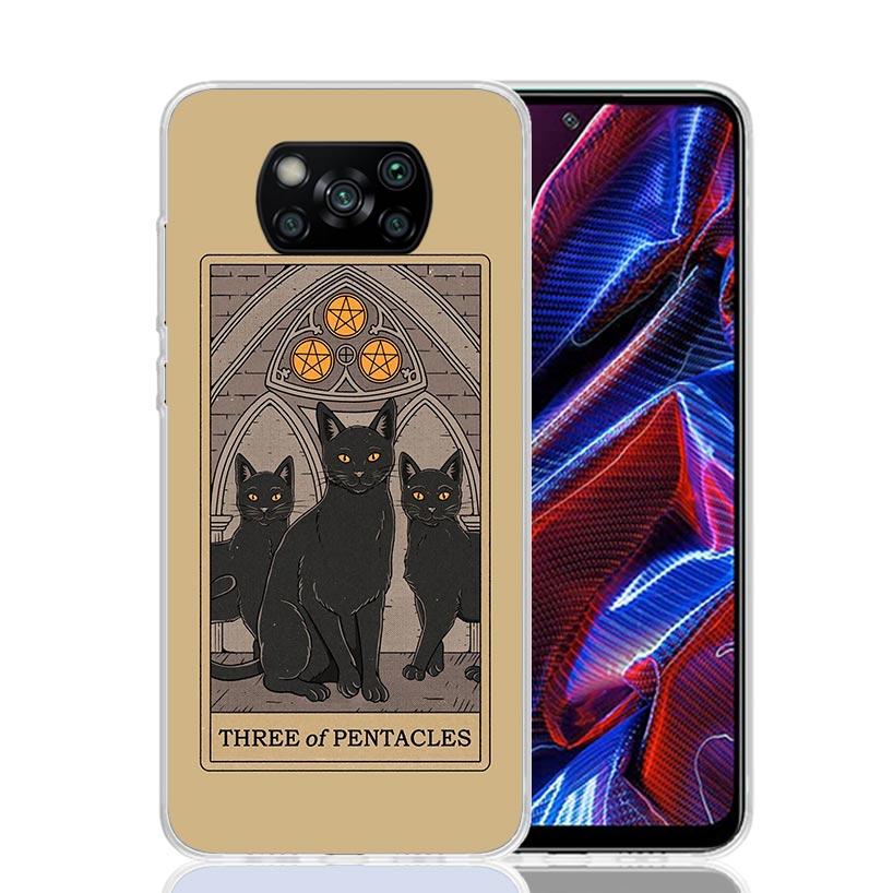 Чехол для телефона с рисунком Таро и милыми кошками для Xiaomi Redmi Note 10 9 9S 8 8T 7 5 Pro Mi 12T 11T 10T 9T 12 11 Lite A3 A2 Трендовый Fu