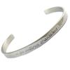 [P3923] - Handcrafted Steel Bracelet 'Messages' (and the Stones Sang...) Silver - 5 Mm