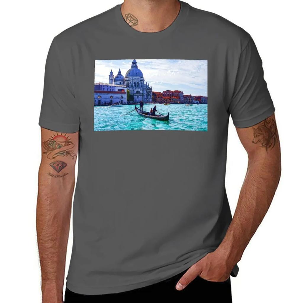 Impressions of Venice - Traghetto Crossing the Grand Canal T-Shirt tees sweat fruit of the loom mens t shirts