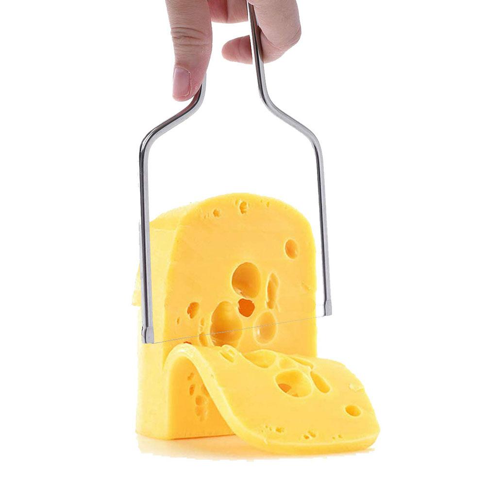 Cheese Slicing Tool Stainless Steel Cheese Cutter with Wire Handheld Butter Cutter Tools