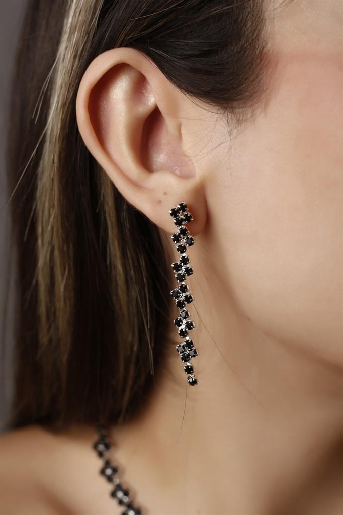 Женские модные посеребренные серьги с висячими камнями для приглашения на свадьбу, помолвку, вечернее платье