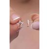 925 Sterling Silver Zircon Stone Double Star Model Earrings