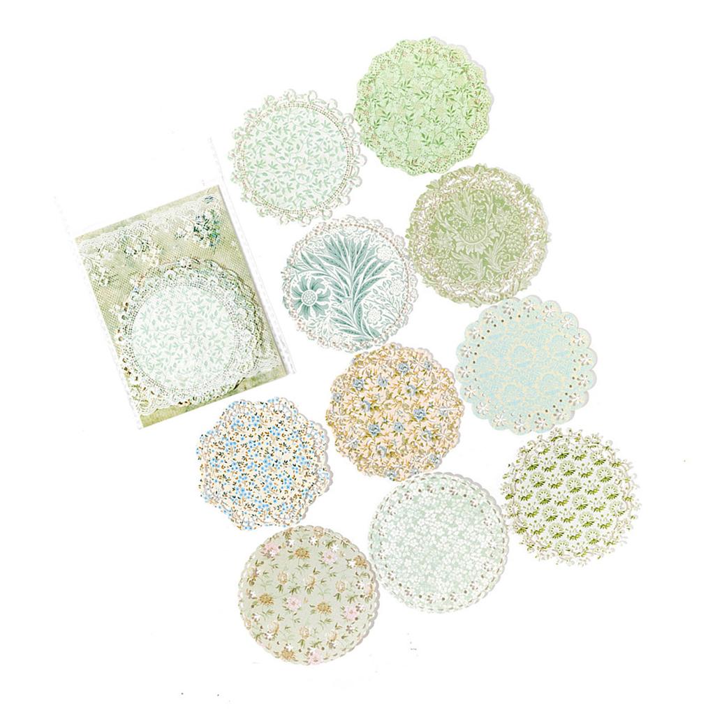 10 шт. кружевные бумажные наклейки декоративные винтажные вырезанные кружевные наклейки для скрапбукинга для ведения журнала Pho