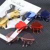 Модные Солнцезащитные Очки UV400 Стимпанк Солнцезащитные Очки Диско Очки Без Оправы Очки с Кисточками в Виде Облаков