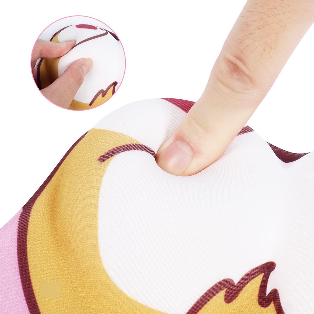 DIGIBLUSKY Коврик для мыши со встроенной подставкой для запястья с эффектом памяти для офисного и домашнего использования, Koki, Милый, Стильный, Подставка, Подушка, Пена, Поддержка,