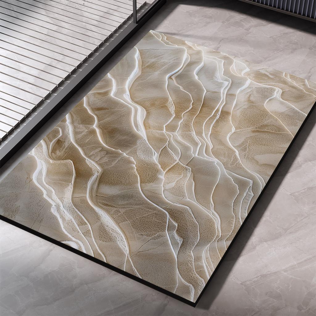 Diatomite Bathroom Carpet Foot Mat Quick Dry Bath Mats Non-slip Shower Rug Toilet Pad Doormat Washable