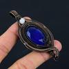 Blue Sapphire, Moonstone Gemstone Pure Copper Wire Wrapped Designer Handmade Pendant Jewelry For Wedding Gift