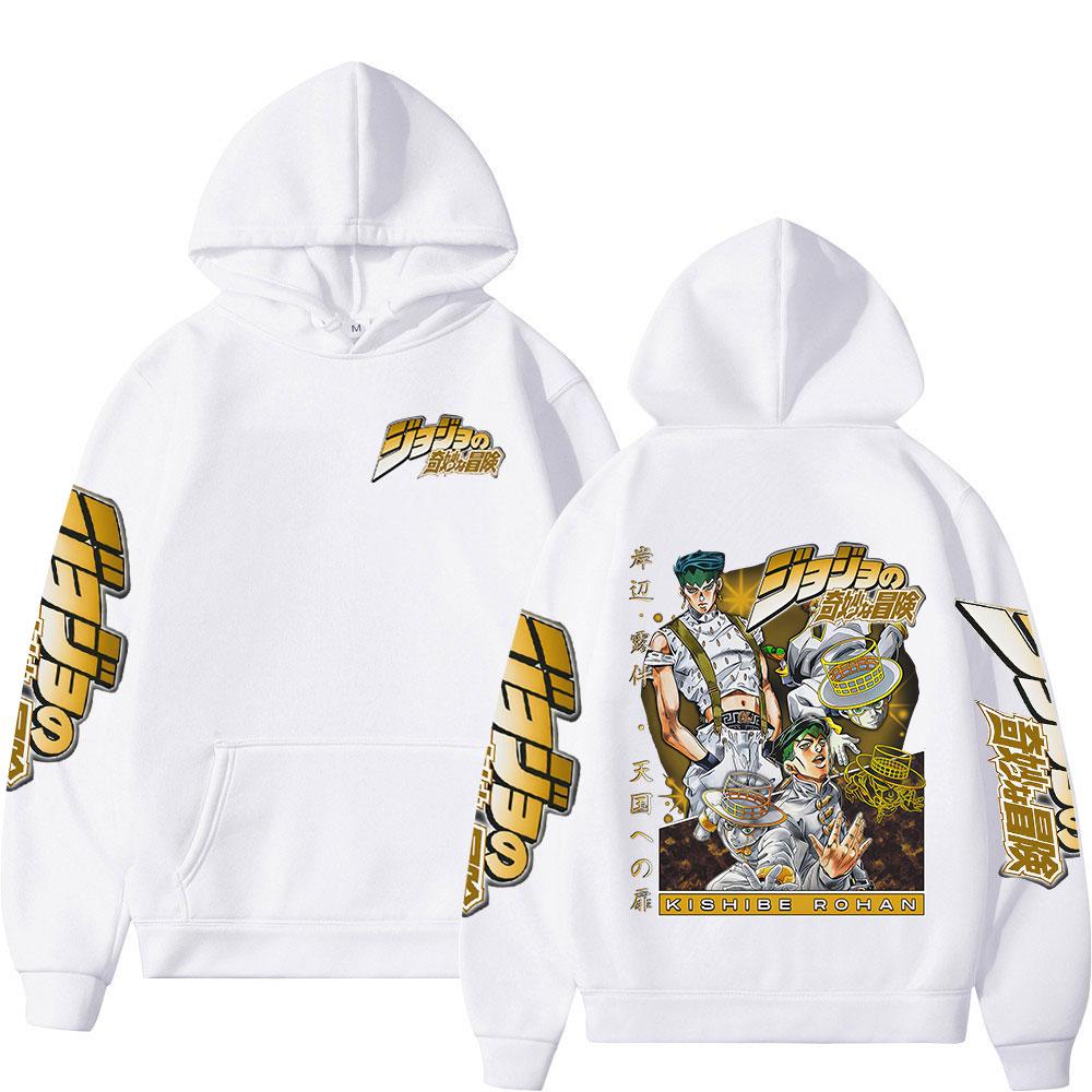 Аниме JoJo's Bizarre Adventure Рохан Кисибэ Худи Женская Одежда Модные Толстовки с Капюшоном Флис С Длинным Рукавом Пуловеры