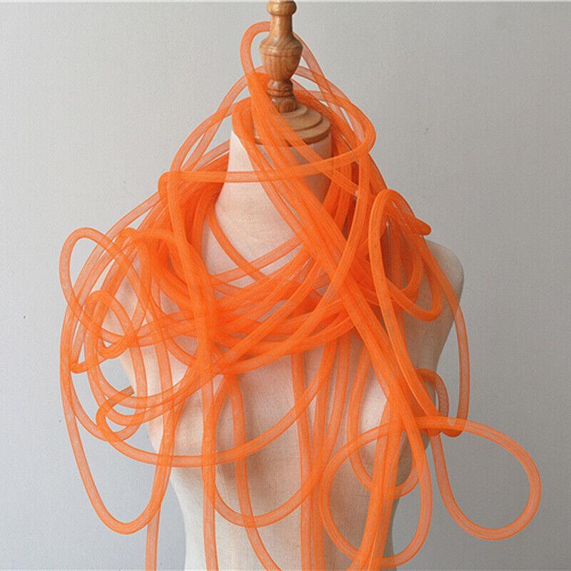 10 мм Трубчатая Конская Щетина Кринолиновая Трубка Кринолиновая Сетчатая Ткань Отделка для DIY Аксессуаров для Волос Эластичная Скрученная Гибкая Сетчатая Ткань