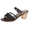 Новые летние пляжные женские тапочки One Shoe Two Wear на толстом каблуке с открытым носком