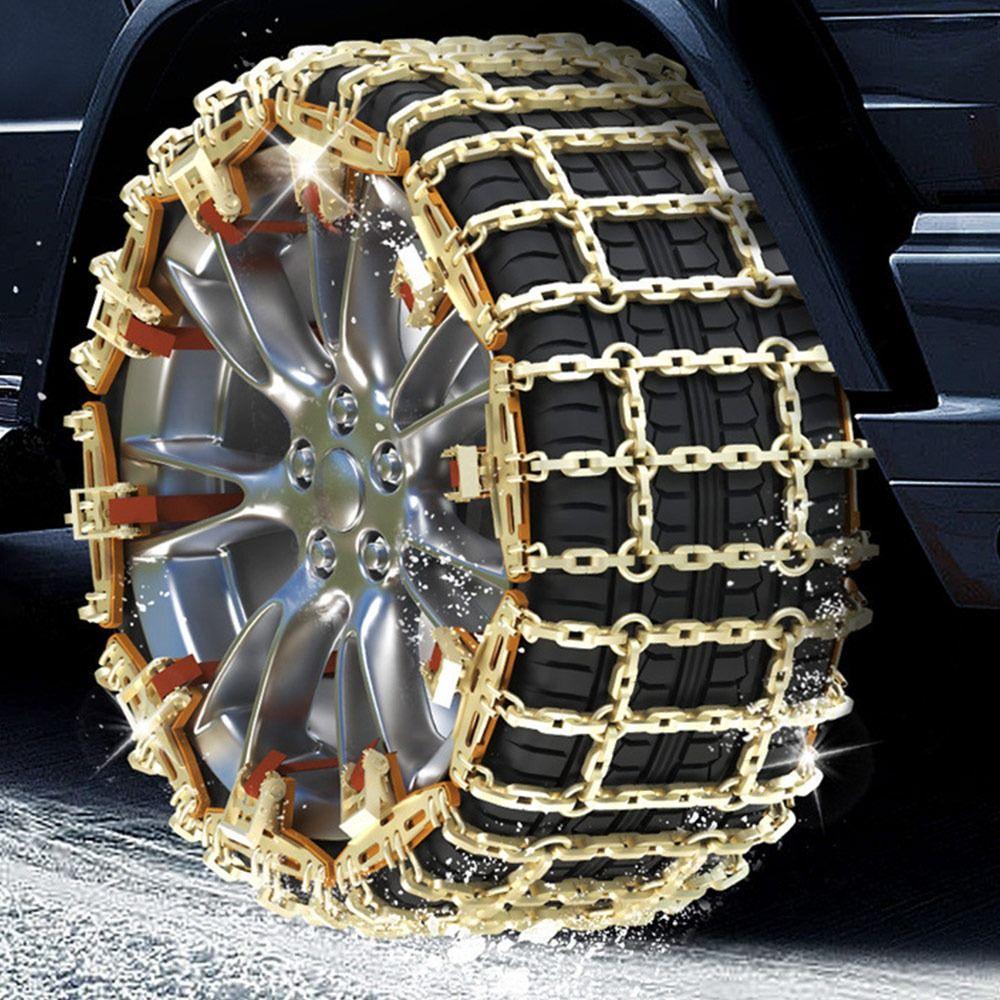 Thickened Stainless Steel Snow Chain Driving Safety Auto Anti-Skid Chain for Tire Width 165-285mm
