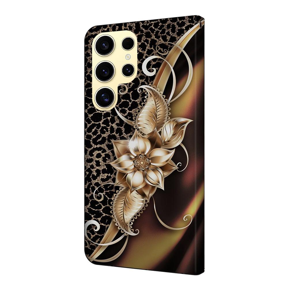 Металлический чехол-книжка из искусственной кожи с цветочным узором для iPhone Samsung Huawei Honor Google Redmi Xiaomi LG Motorola Sony Nokia Oneplus Oppo