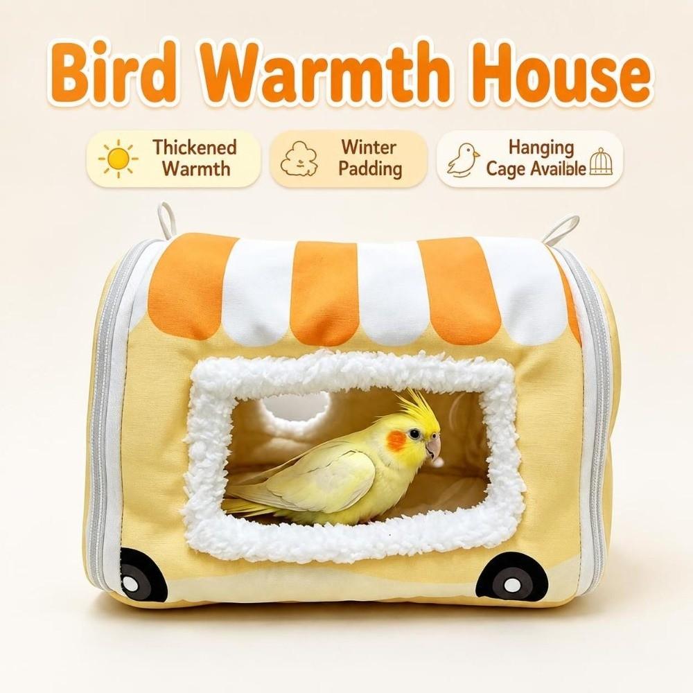 Fleece Lined Parrots Hanging Cage Warm Sleeping House Portable Parrots Sleep Shelter Birds Supply