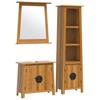 3 Piece Bathroom Furniture Set Solid Pine Wood