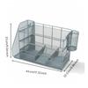 Mesh desk organizer with file compartments,