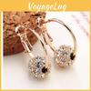 Korean Style Alloy Lucky Ball Crystal Earrings Women's Fashion Jewelry