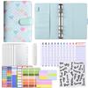 A6 Binder Notebook PU Leather Savings Book Creative Budget Binder  for Cash Budget Storage