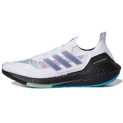 Кроссовки унисекс UltraBoost 21 White Screaming Green Cloud-White Core-Black GZ3194