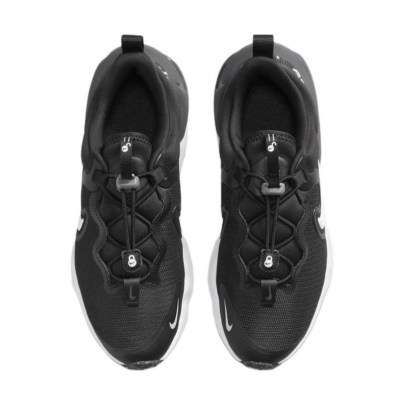 Nike Кроссовки для бега Run Flow, износостойкие, низкие, детские, черные с белым, кроссовки DR0472-001