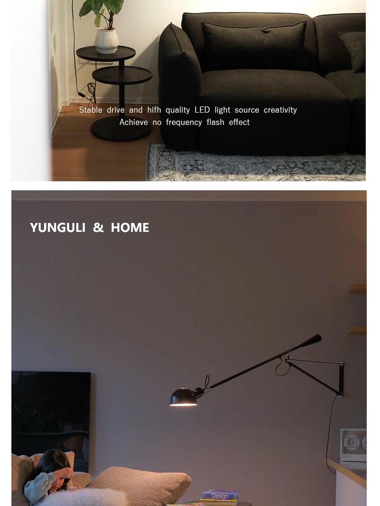 Итальянский настенный светильник Flos 265 в индустриальном стиле середины века с поворотным кронштейном - Минималистичный дизайн для гостиной или уголка для чтения